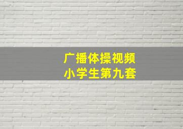 广播体操视频 小学生第九套